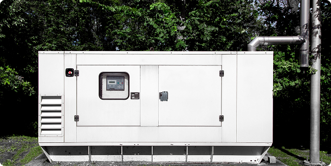 Commercial generator installation